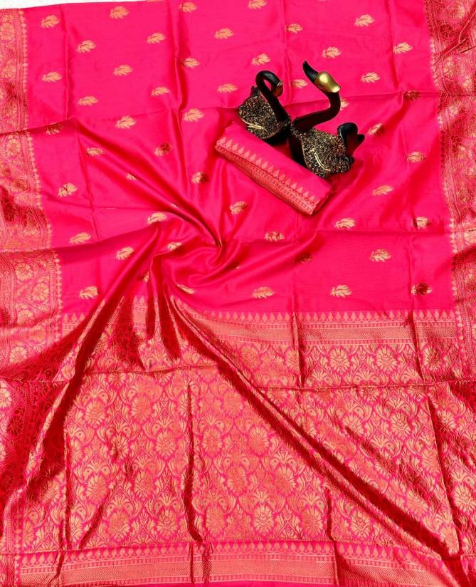 SF 708 Organic Banarasi Lichi Silk Sarees Wholesale Price In Surat